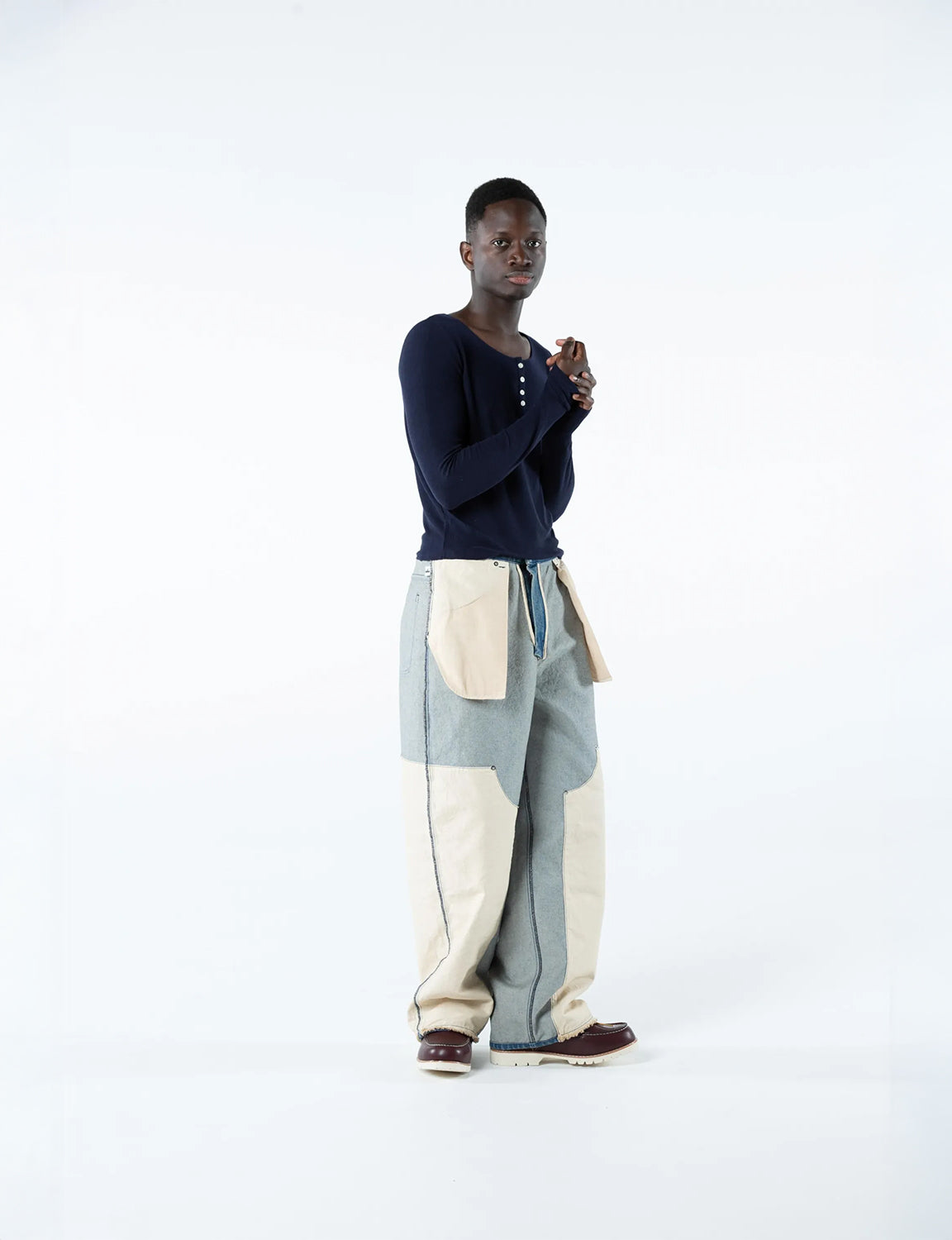 REVERSIBLE DENIM PANTS (BLUE)