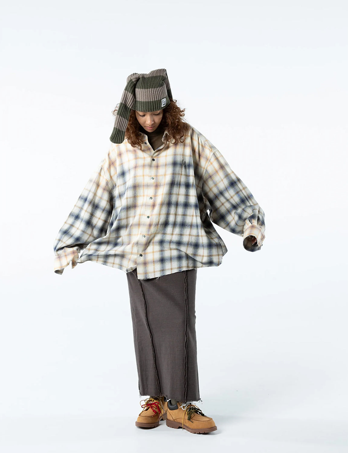TARTAN BIG SHIRT (BLUE)