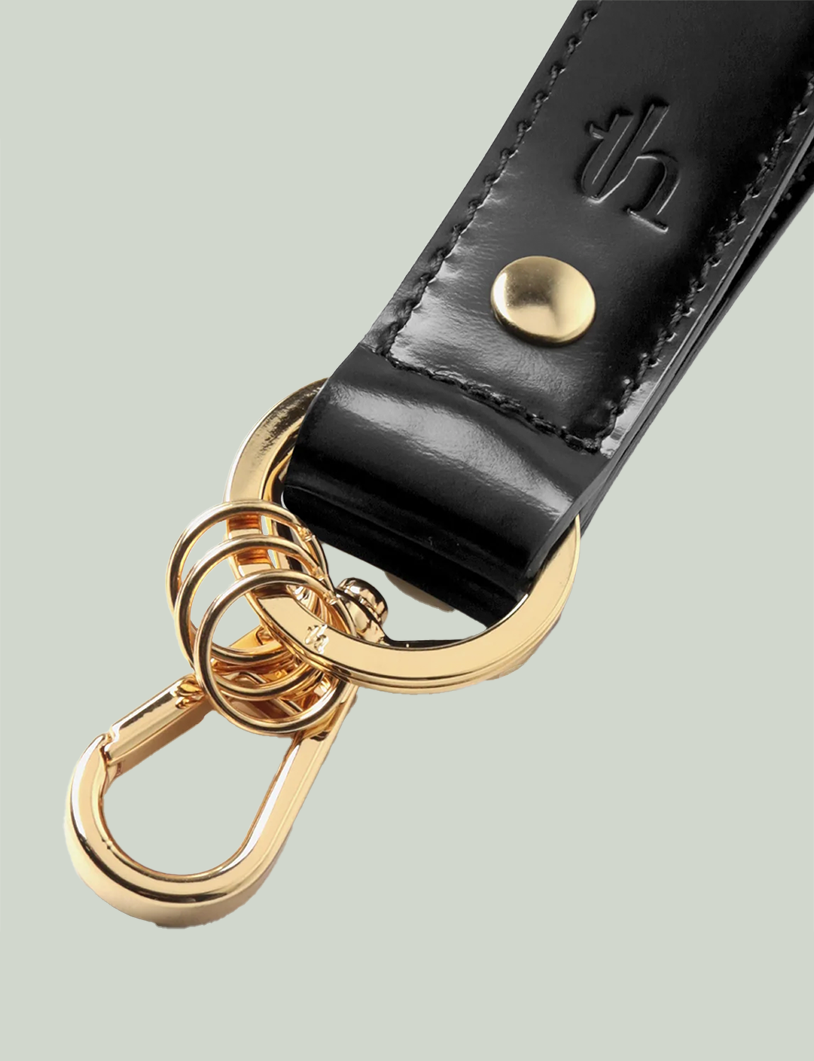 Key Ring Belt / black × gold