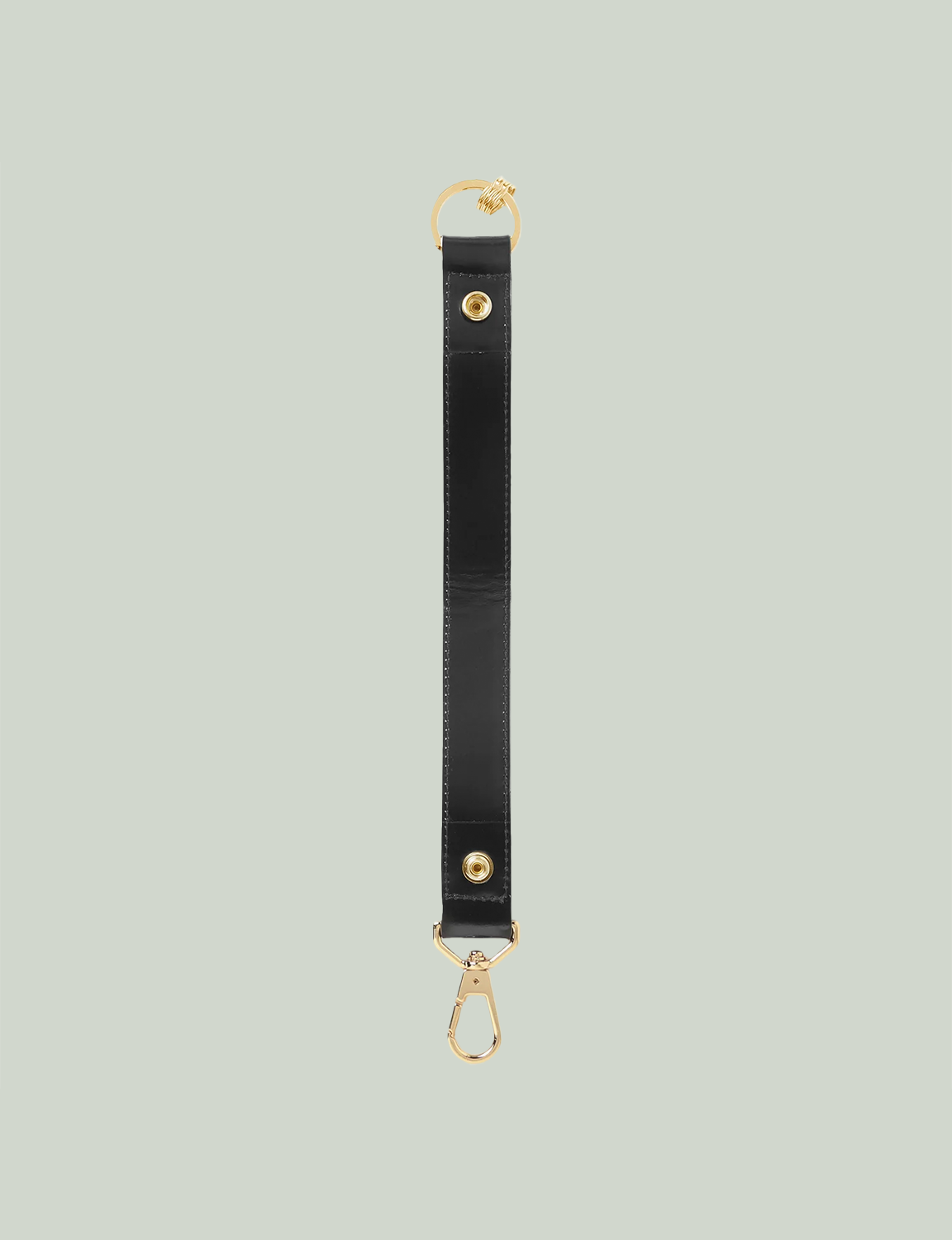 Key Ring Belt / black × gold
