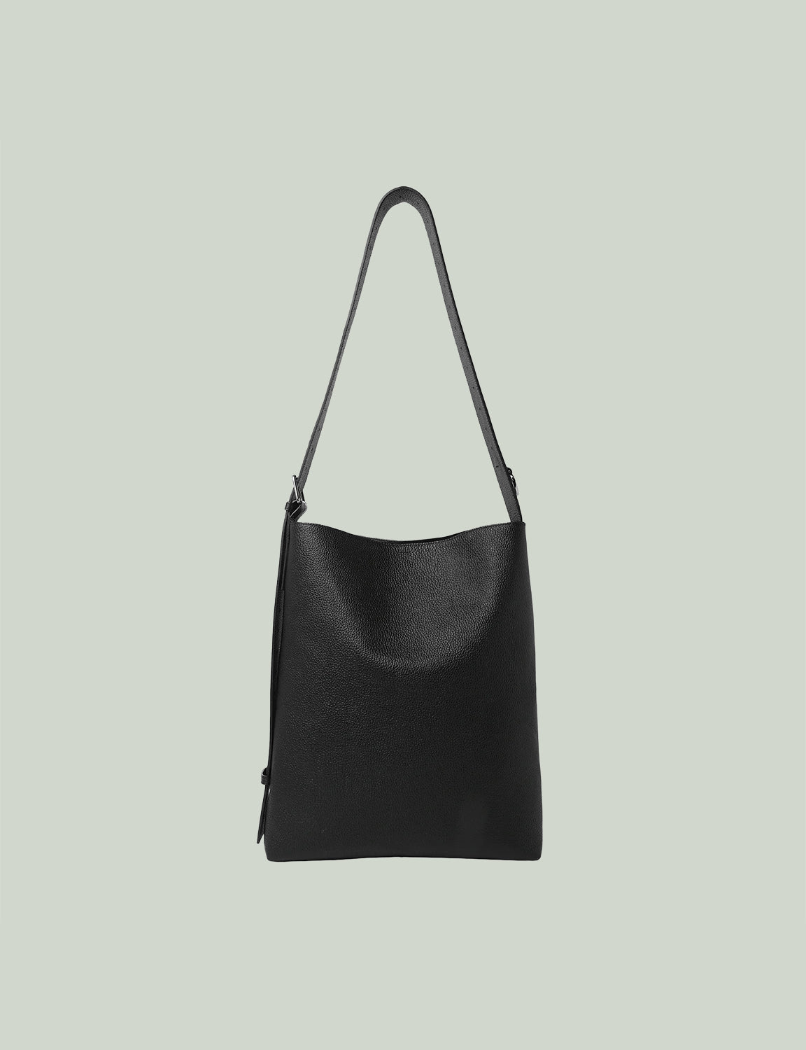 Belt Tote / black × silver