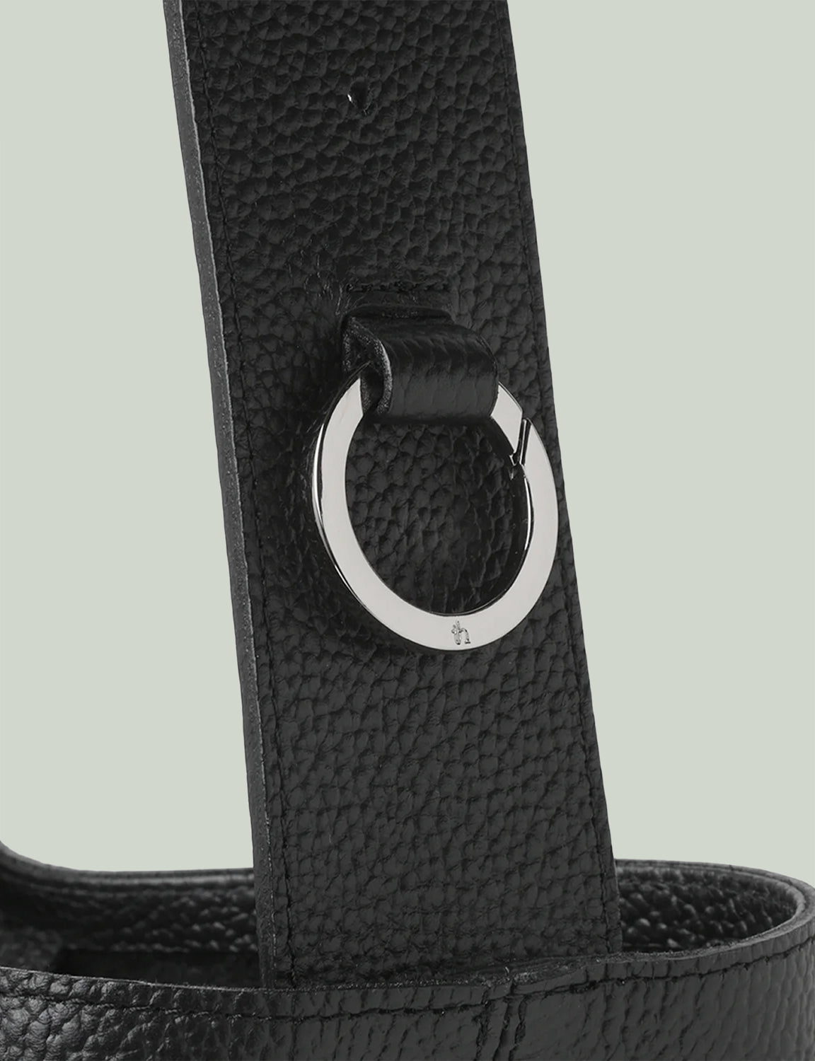 Belt Tote / black × silver