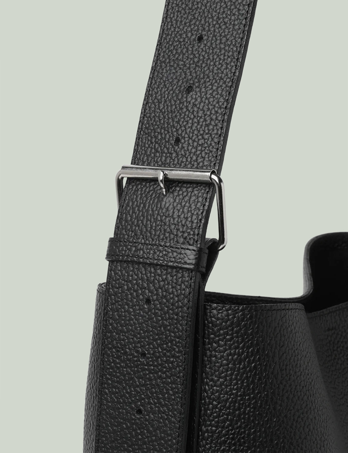Belt Tote / black × silver
