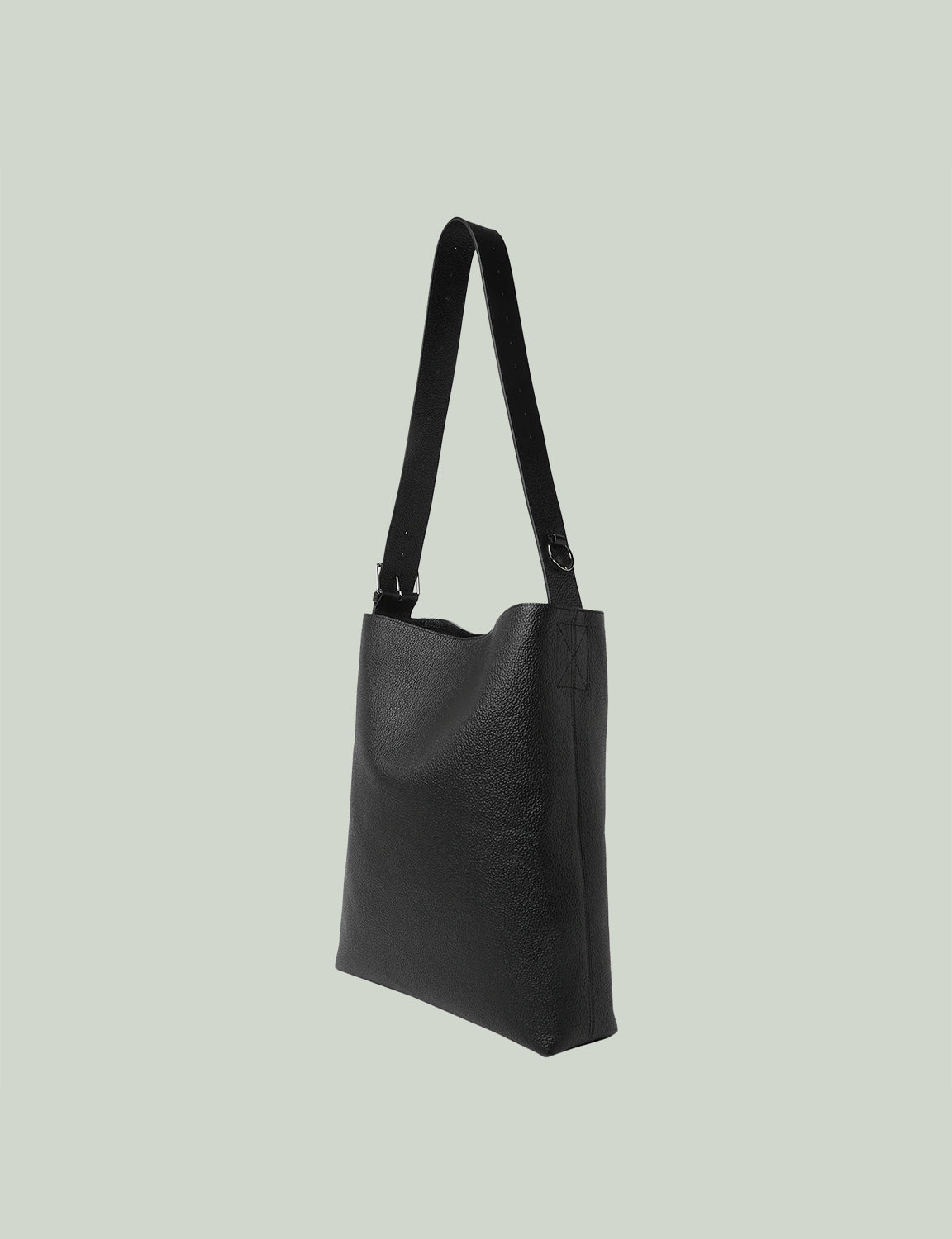 Belt Tote / black × silver
