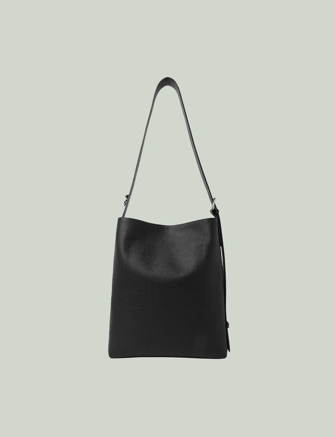 Belt Tote / black × silver