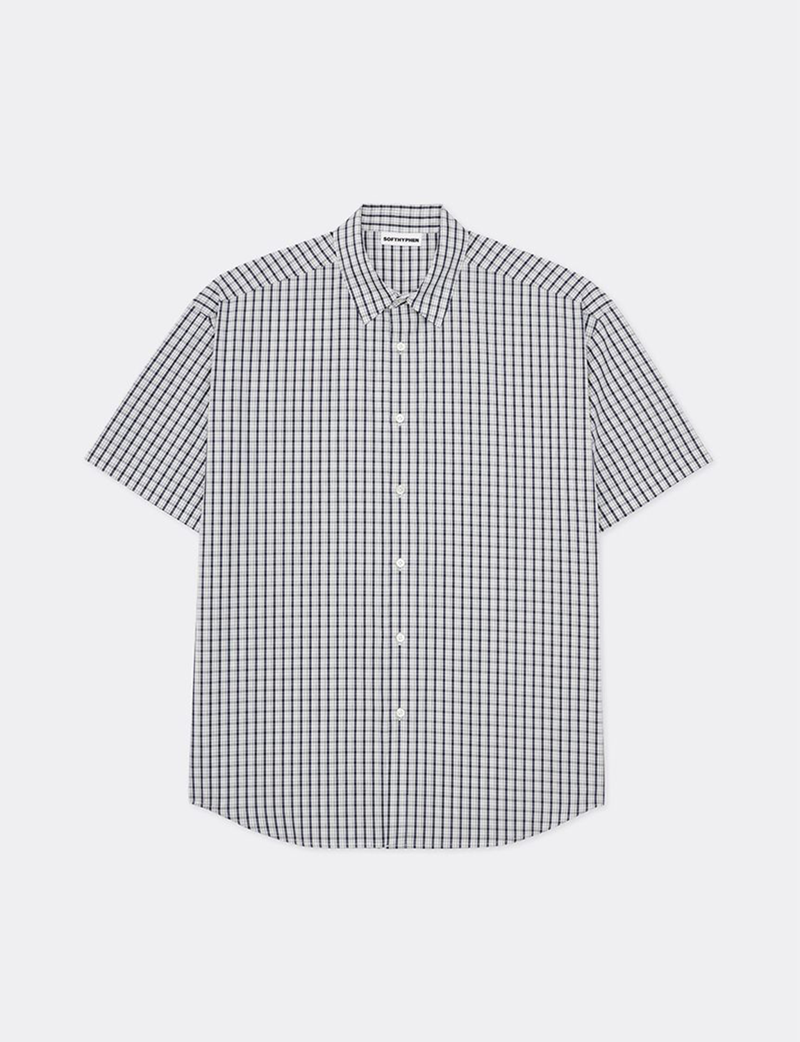 CHECK PATTERNED BASIC S/S SHIRT