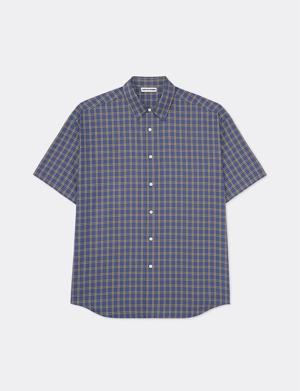 CHECK PATTERNED BASIC S/S SHIRT