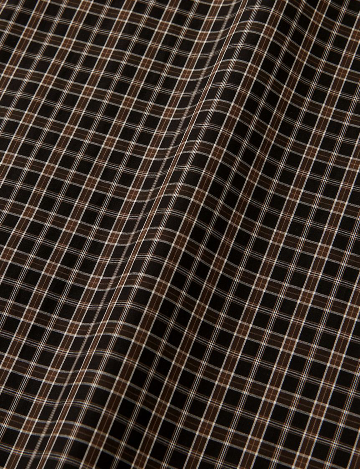 CHECK PATTERNED BASIC S/S SHIRT
