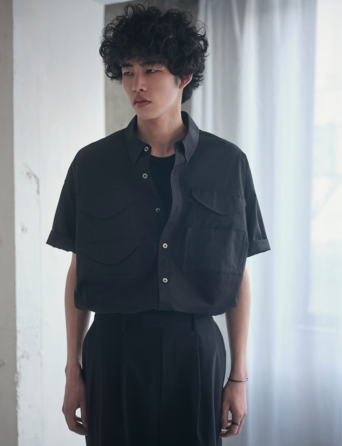 MULTI POCKETS OVERSIZED S/S SHIRT
