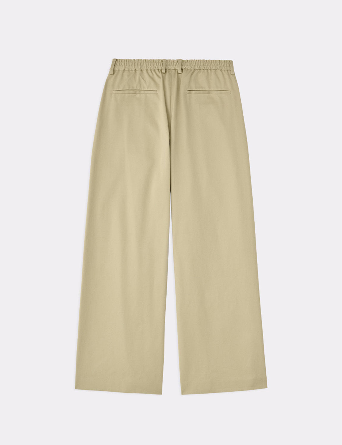 ORGANIC COTTON CHINO TUCKED EXTRA WIDE PANTS