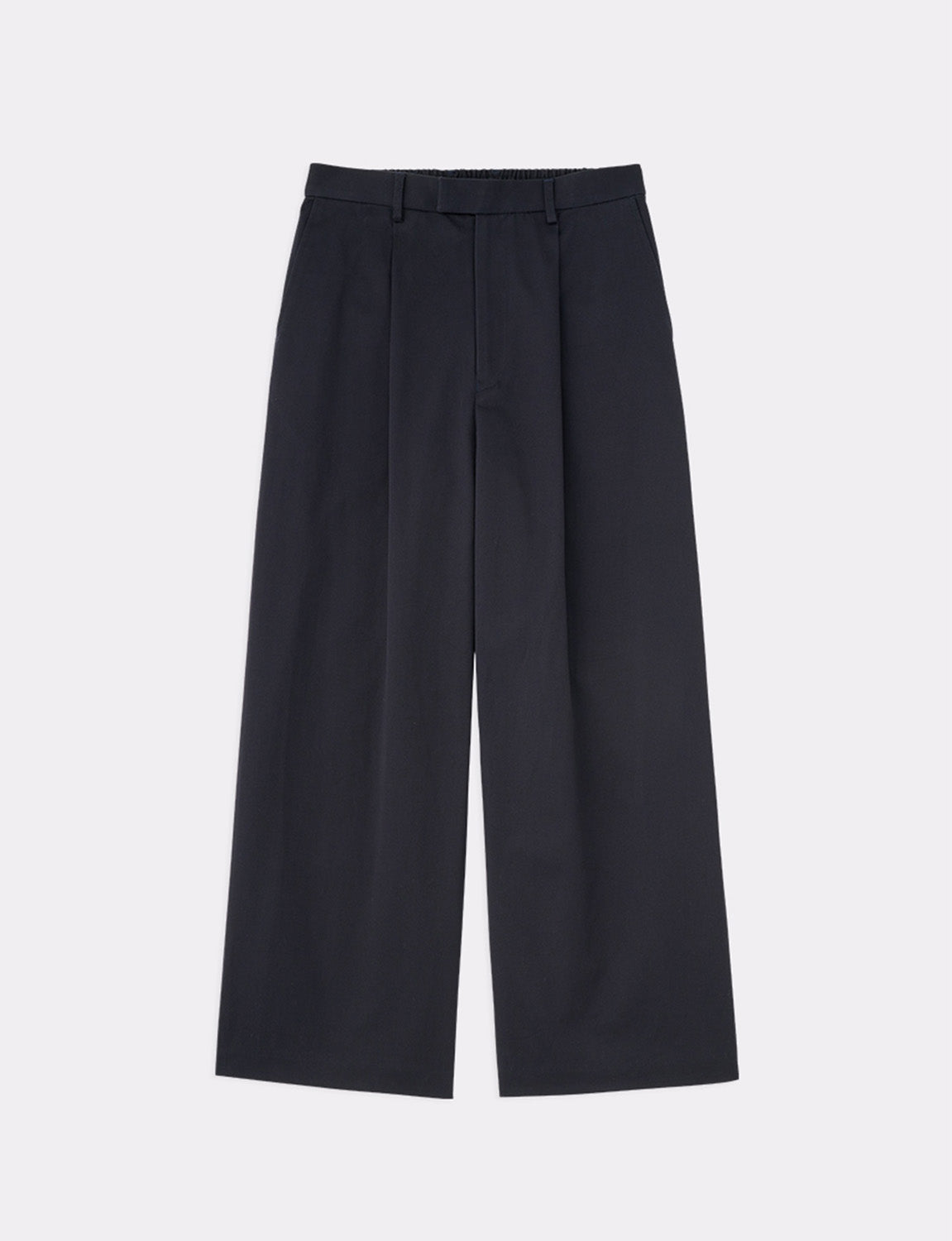 ORGANIC COTTON CHINO TUCKED EXTRA WIDE PANTS