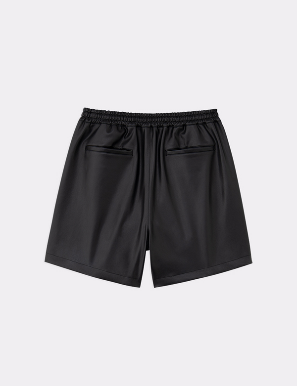 FAUX LEATHER SKATER SHORTS / 12