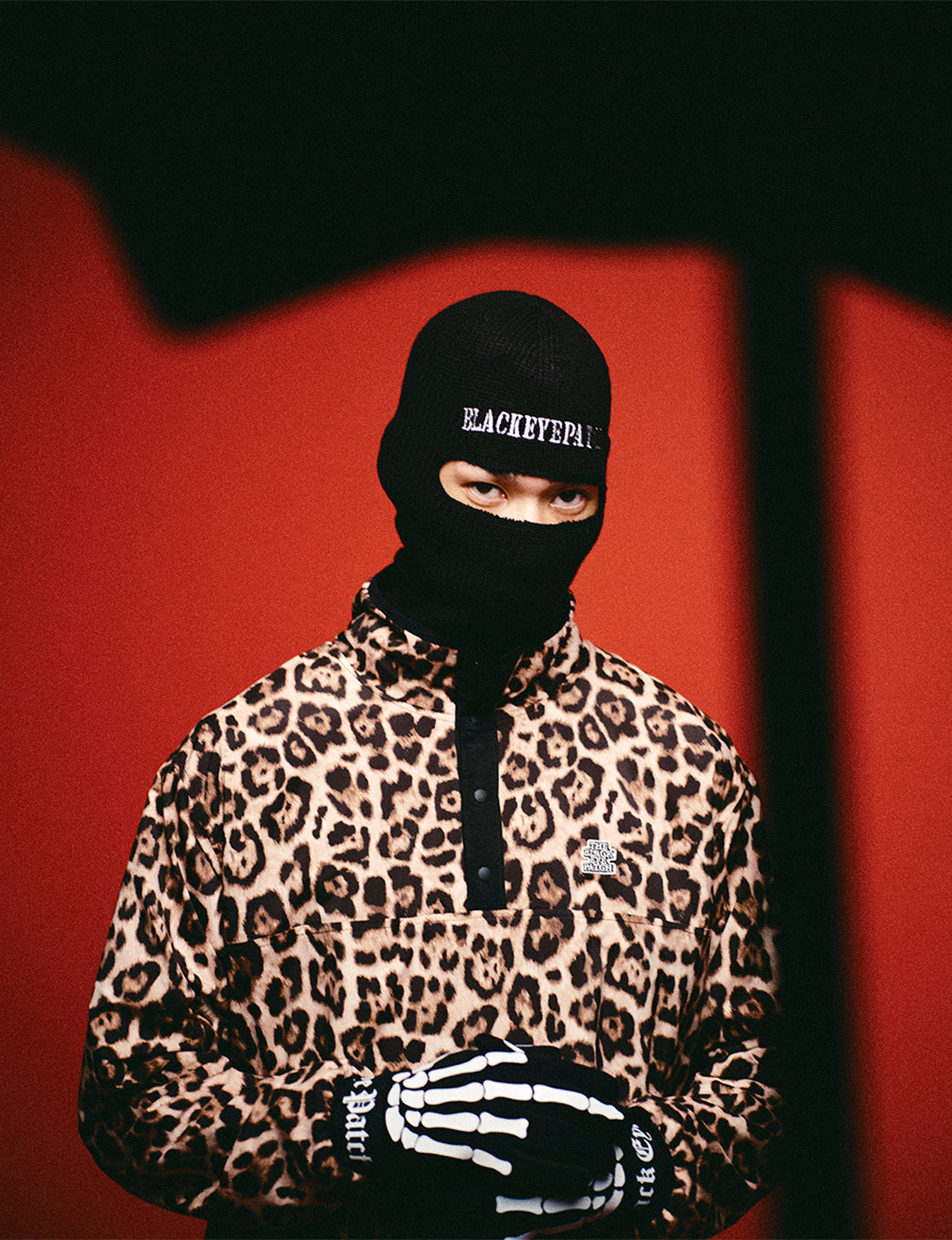 OG LABEL LEOPARD PATTERNED PULLOVER FLEECE