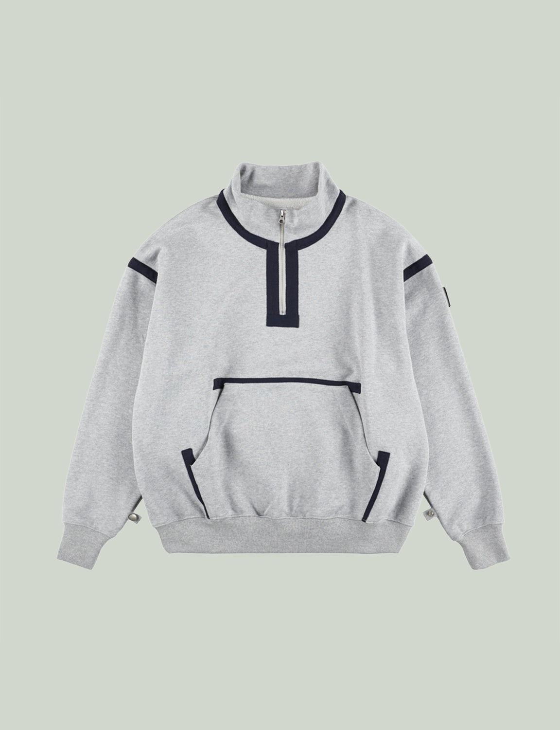 QUARTER ZIP SWEATSHIRT – HEATHER GREY