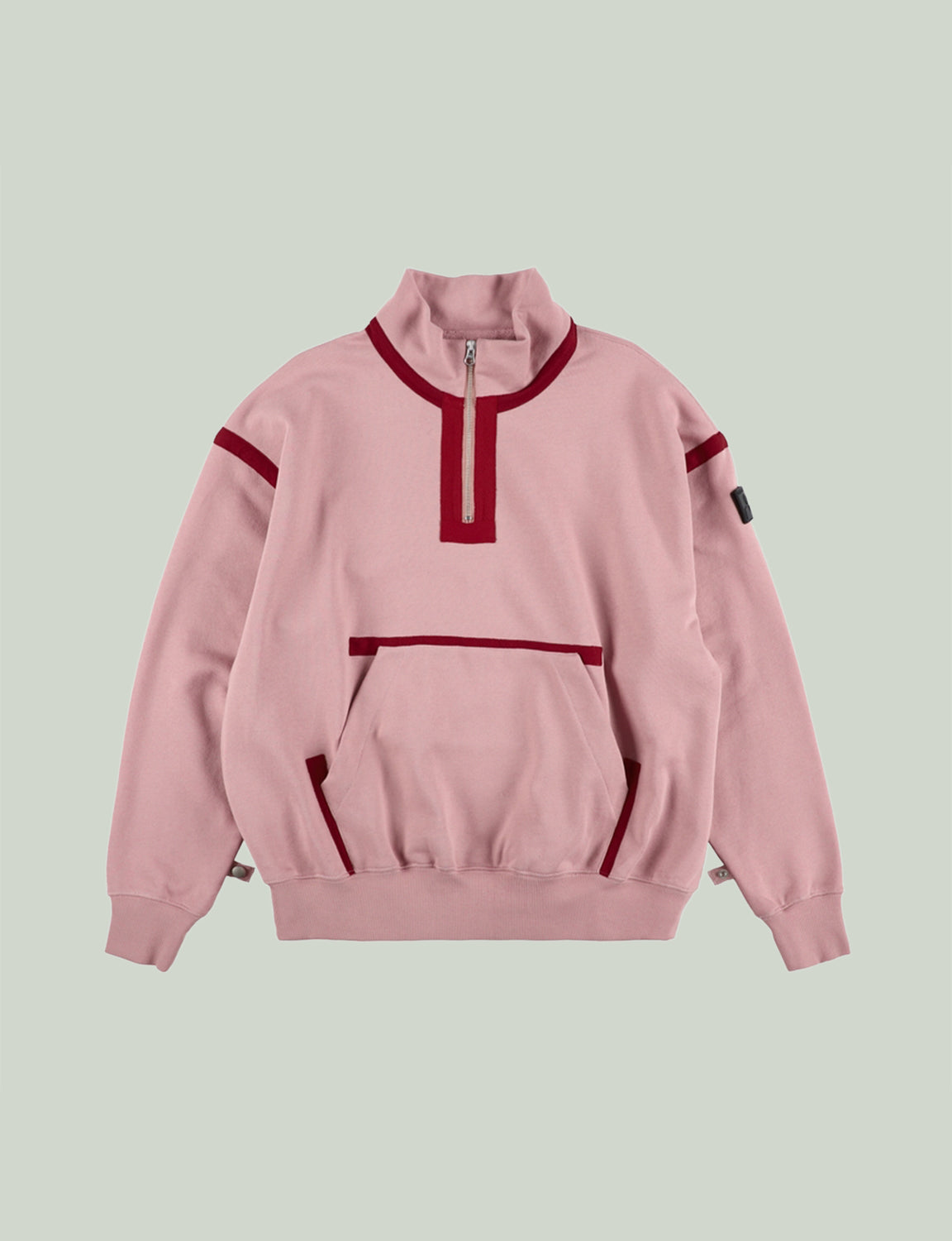 QUARTER ZIP SWEATSHIRT – PINK