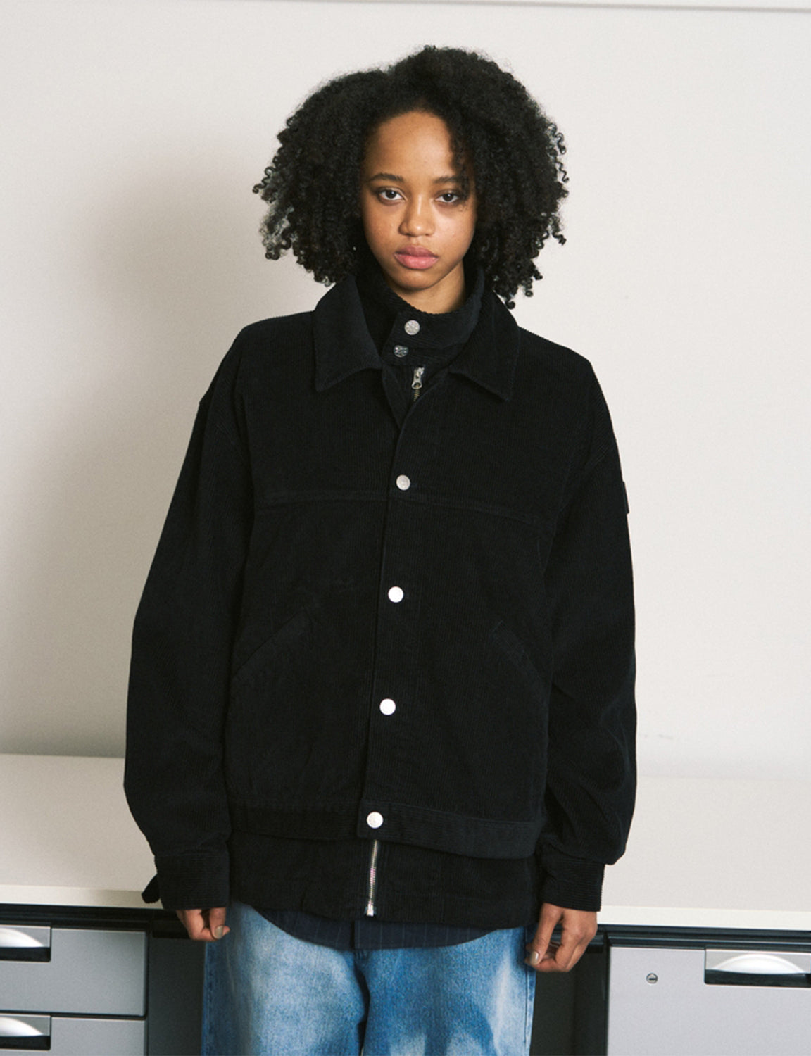 DOUBLE CORD JACKET – BLACK