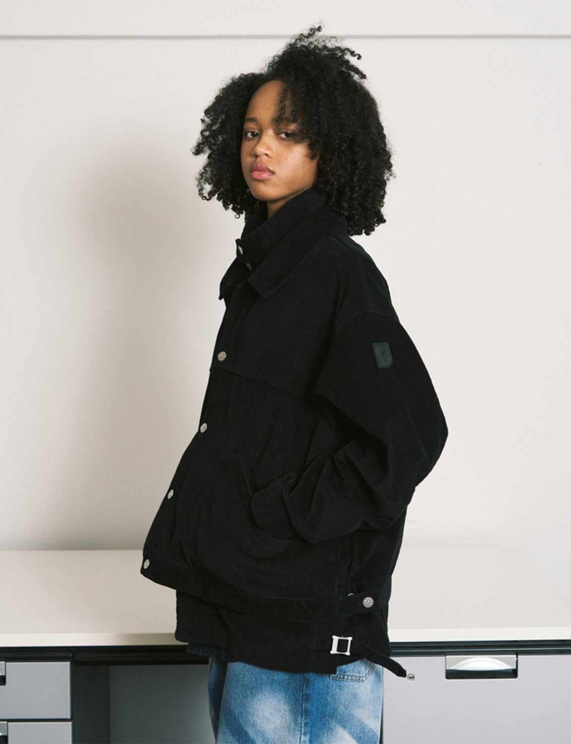 DOUBLE CORD JACKET – BLACK