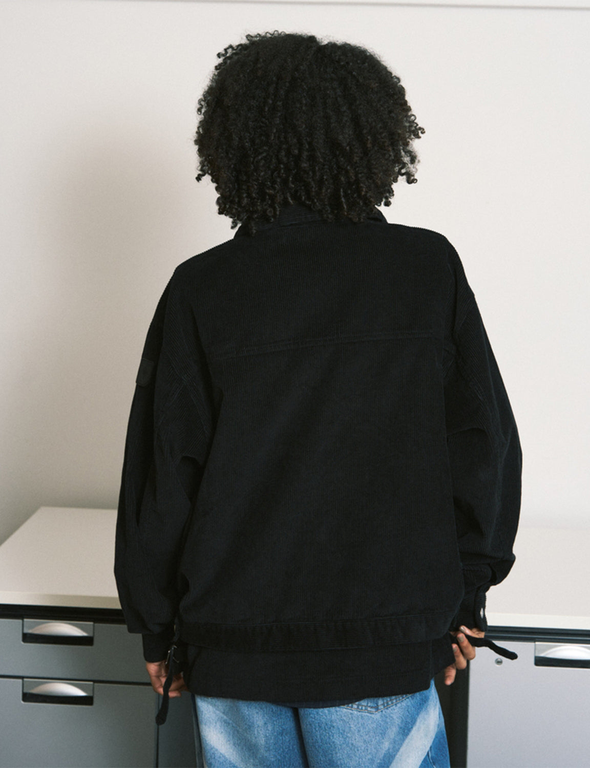 DOUBLE CORD JACKET – BLACK
