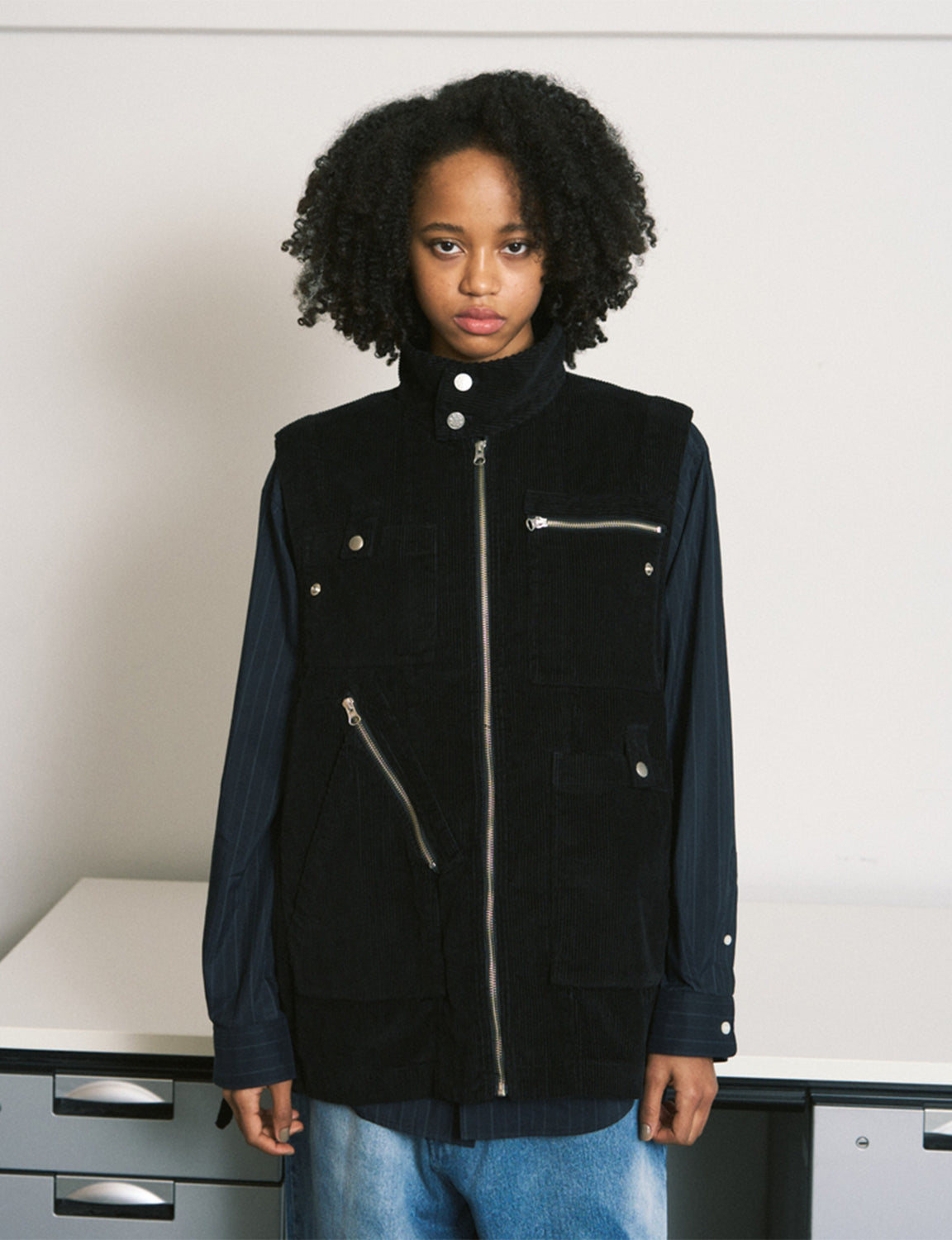 DOUBLE CORD JACKET – BLACK