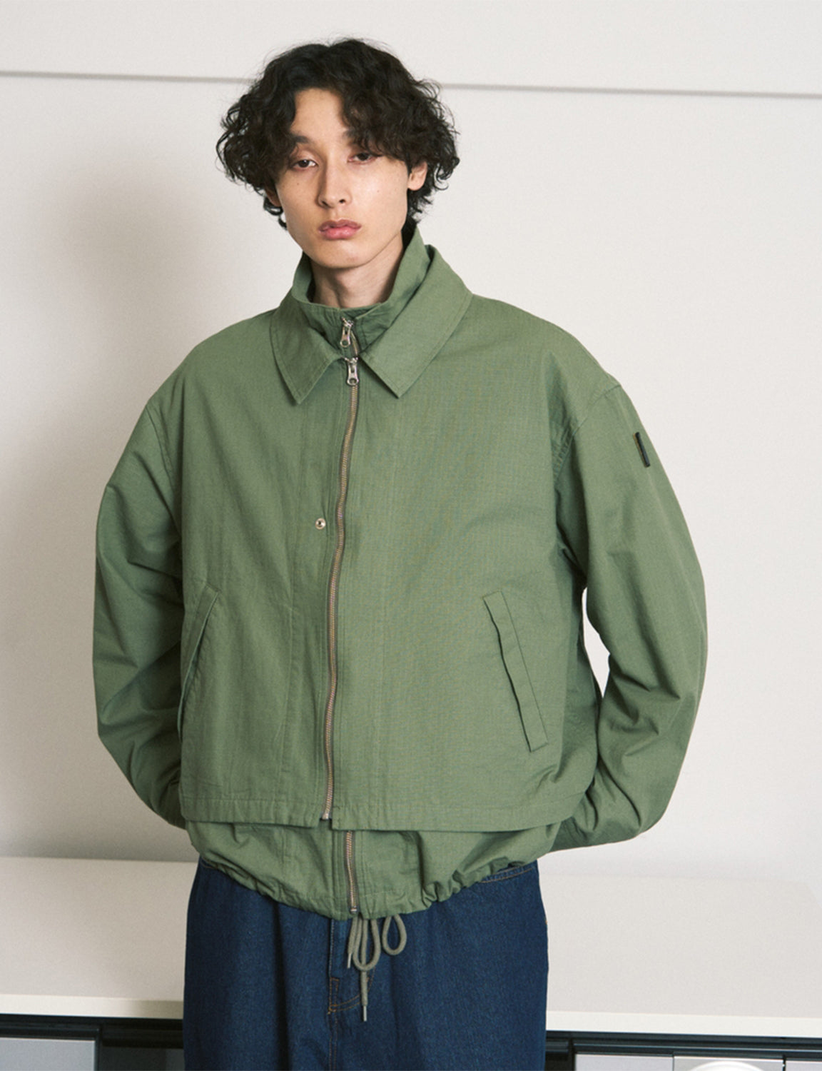 PHINGERIN(フィンガリン) 2025aw リップストップダブルブルゾン オリーブ 通販