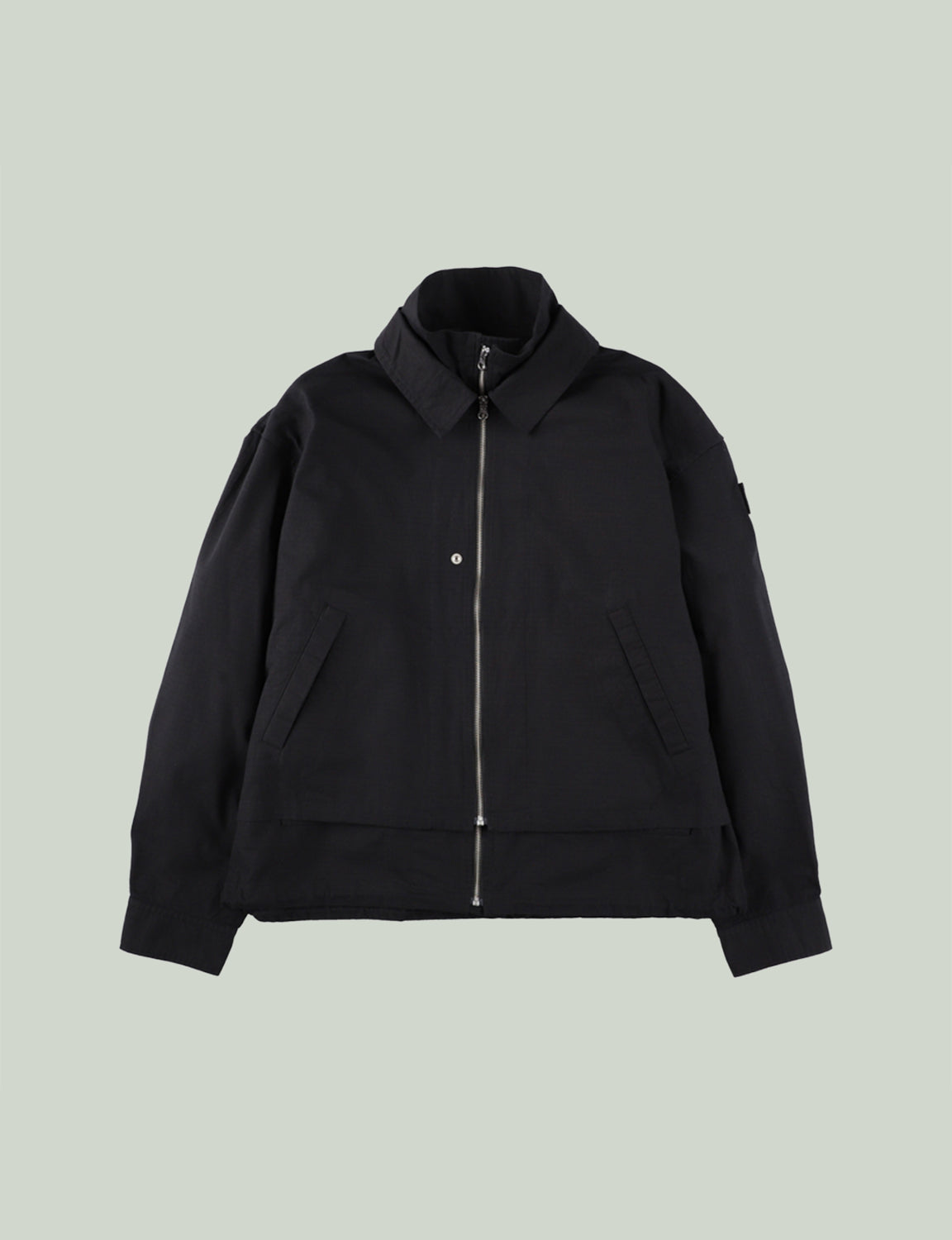 DOUBLE ZIP RIPSTOP JACKET – BLACK