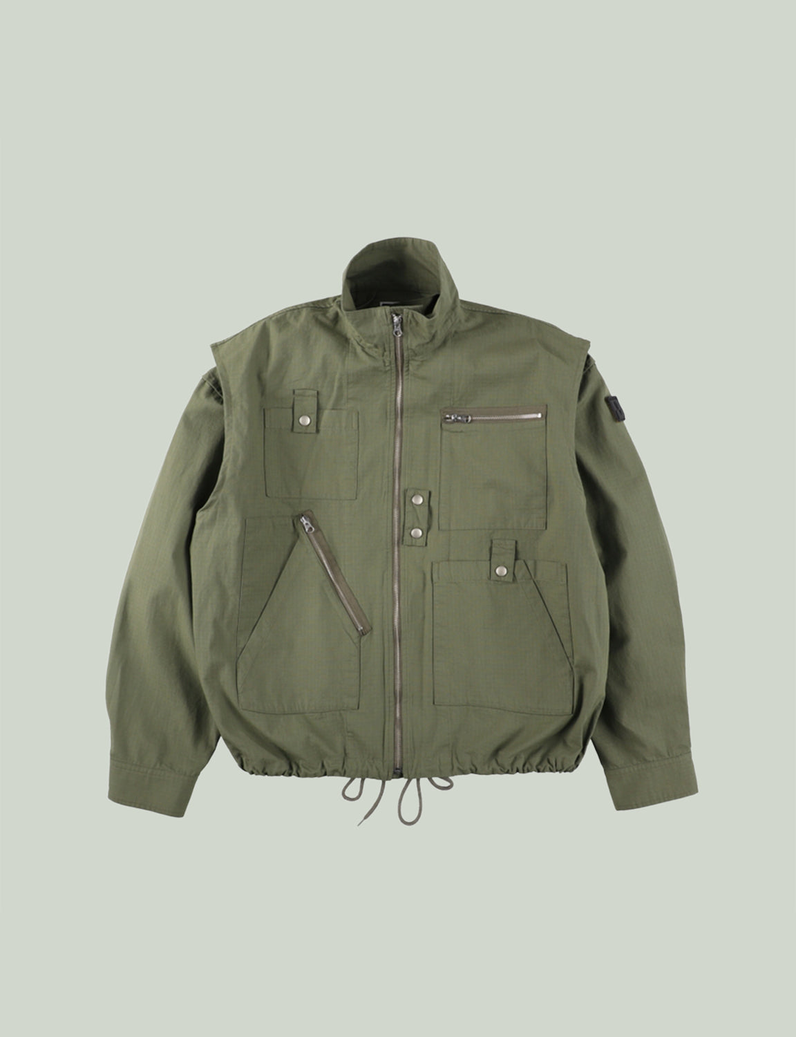 DOUBLE ZIP RIPSTOP JACKET – OLIVE DRAB