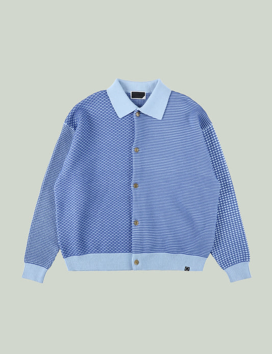 MULTI KNIT SHIRT JACKET – BLUE