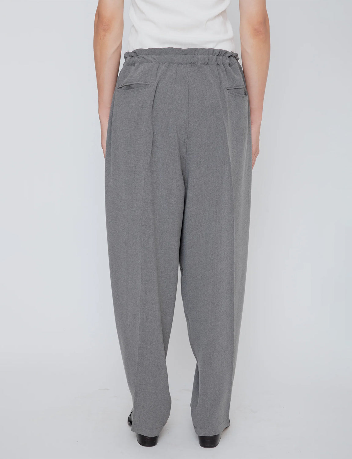 MELANGE TWILL DOUGI PANTS / TOP GRAY
