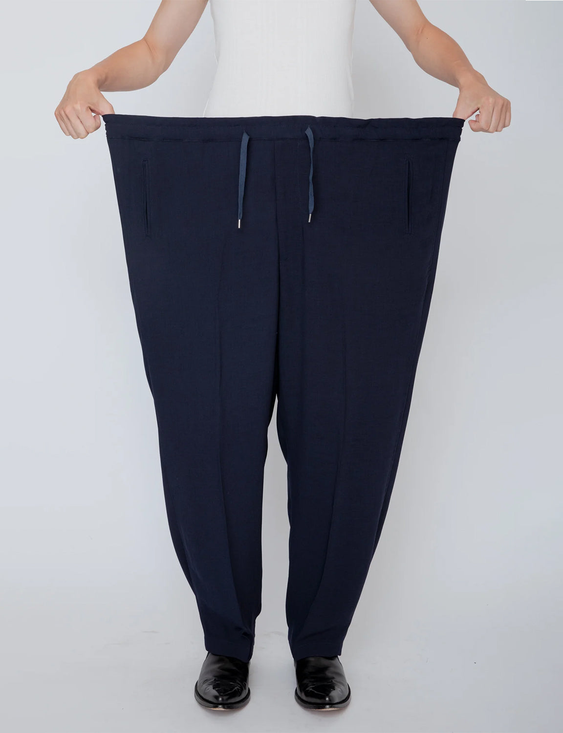 MELANGE TWILL DOUGI PANTS / NAVY