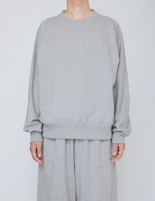 ONE-SIDE KIMONO SLEEVE SWEATSHIRT_LOOSE FIT / TOP GRAY