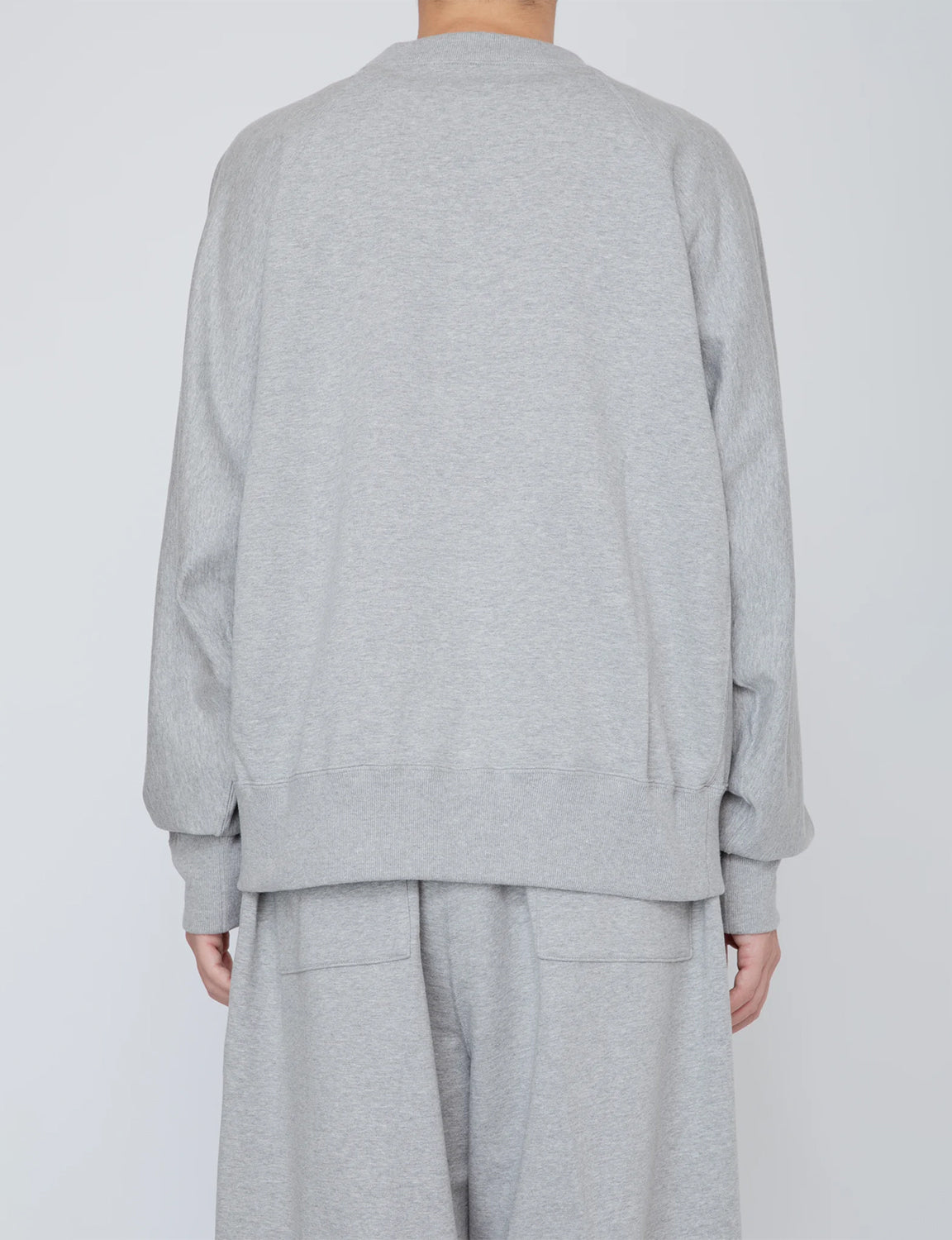 ONE-SIDE KIMONO SLEEVE SWEATSHIRT_LOOSE FIT / TOP GRAY