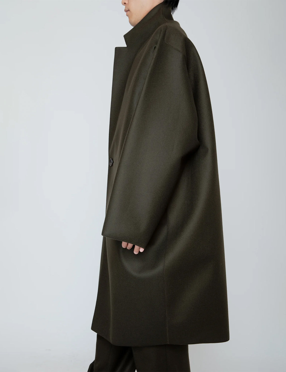 COCOON COAT / DARK OLIVE