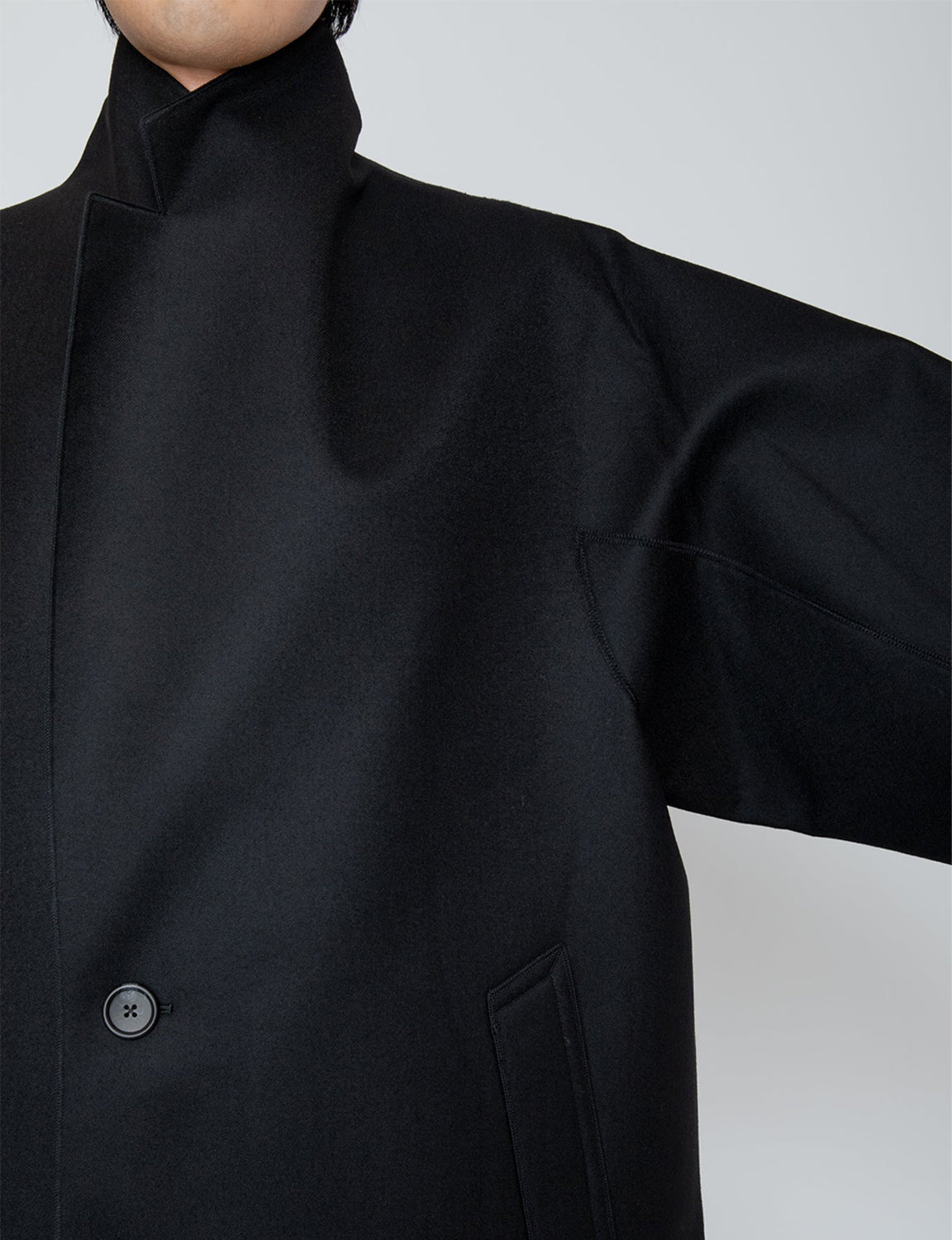 COCOON COAT / BLACK