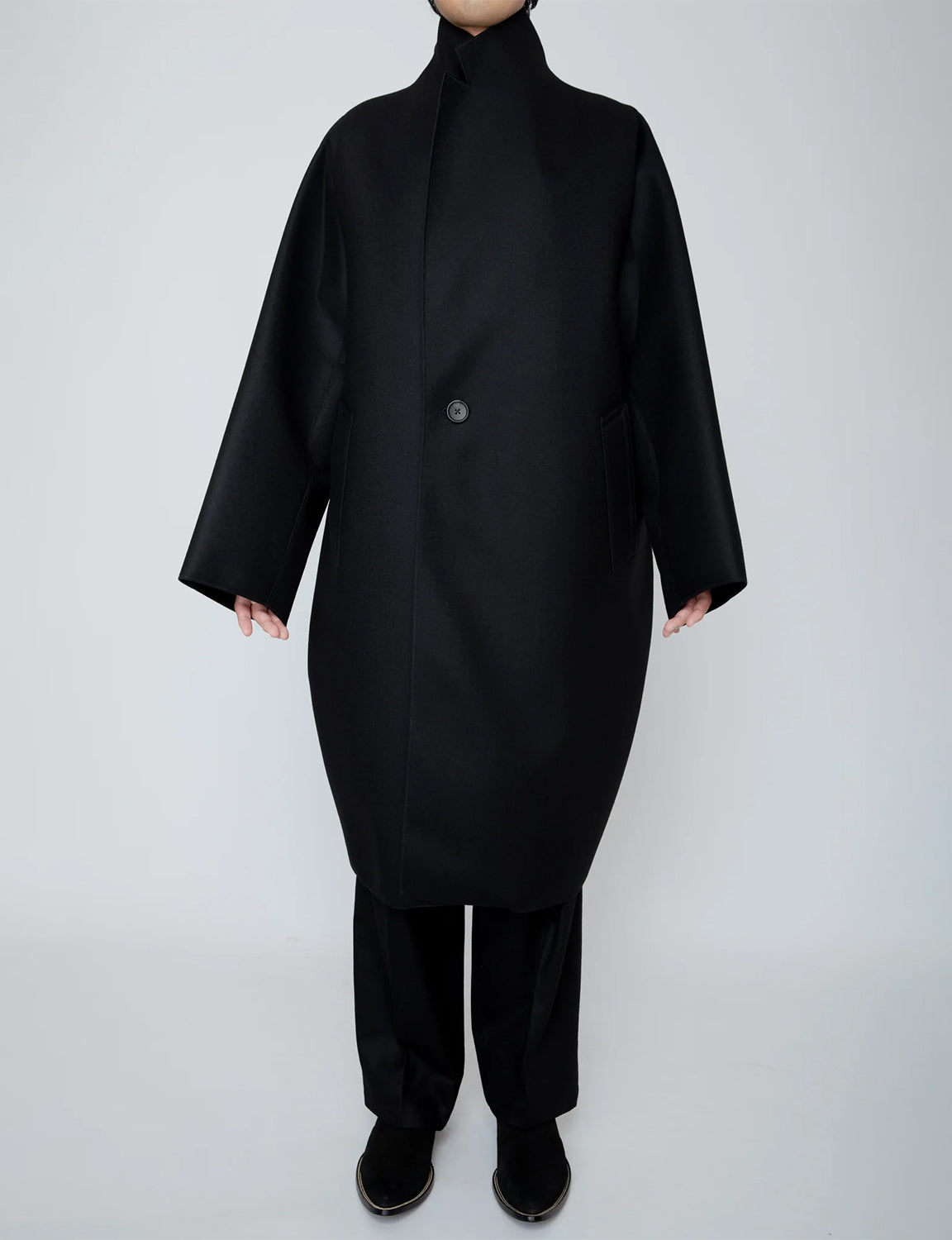 COCOON COAT / BLACK