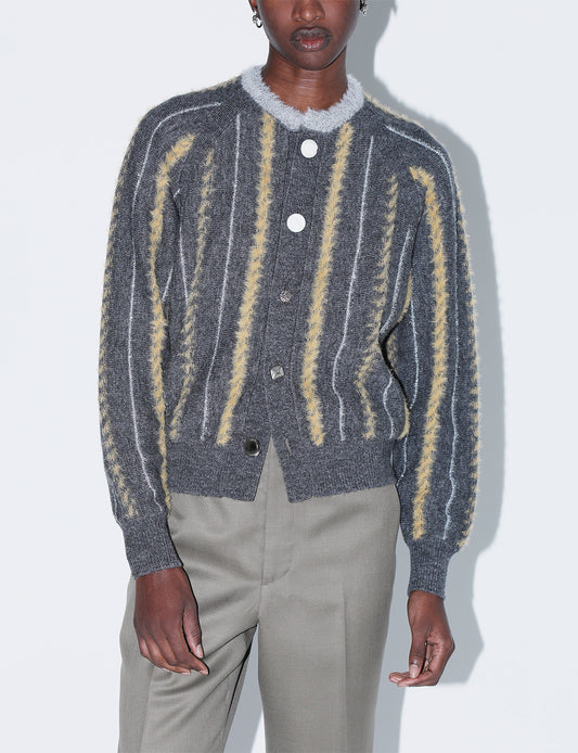 STRIPE KNIT CARDIGAN