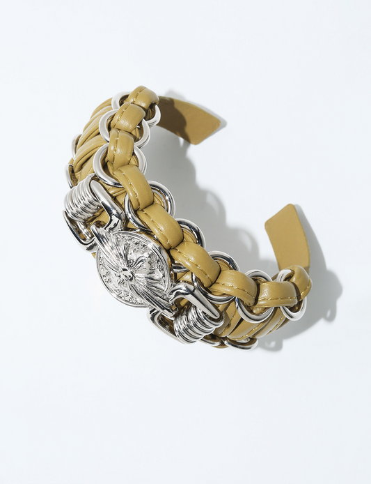 LEATHER BRAID BANGLE