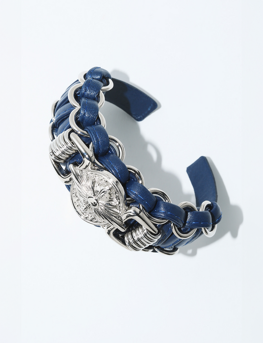 LEATHER BRAID BANGLE