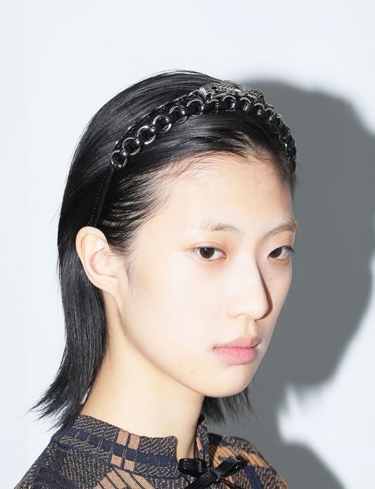 LEATHER BRAID HEADBAND