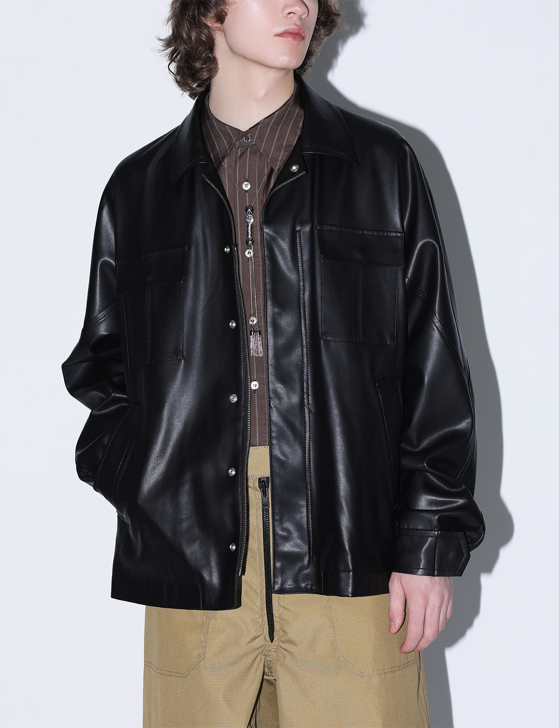 LEATHER SHIRT BLOUSON