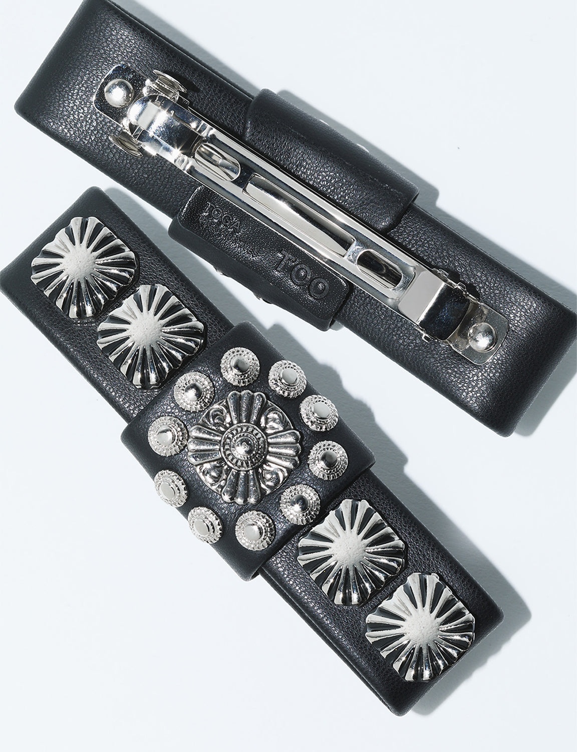 CONCHO LEATHER BARRETTE