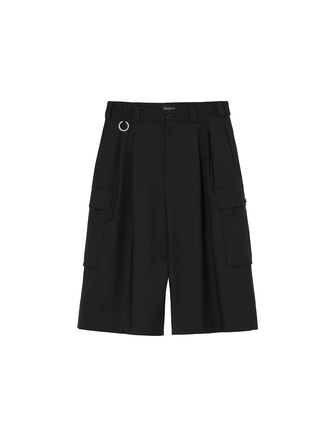 Wide Cargo Shorts / gray stripe