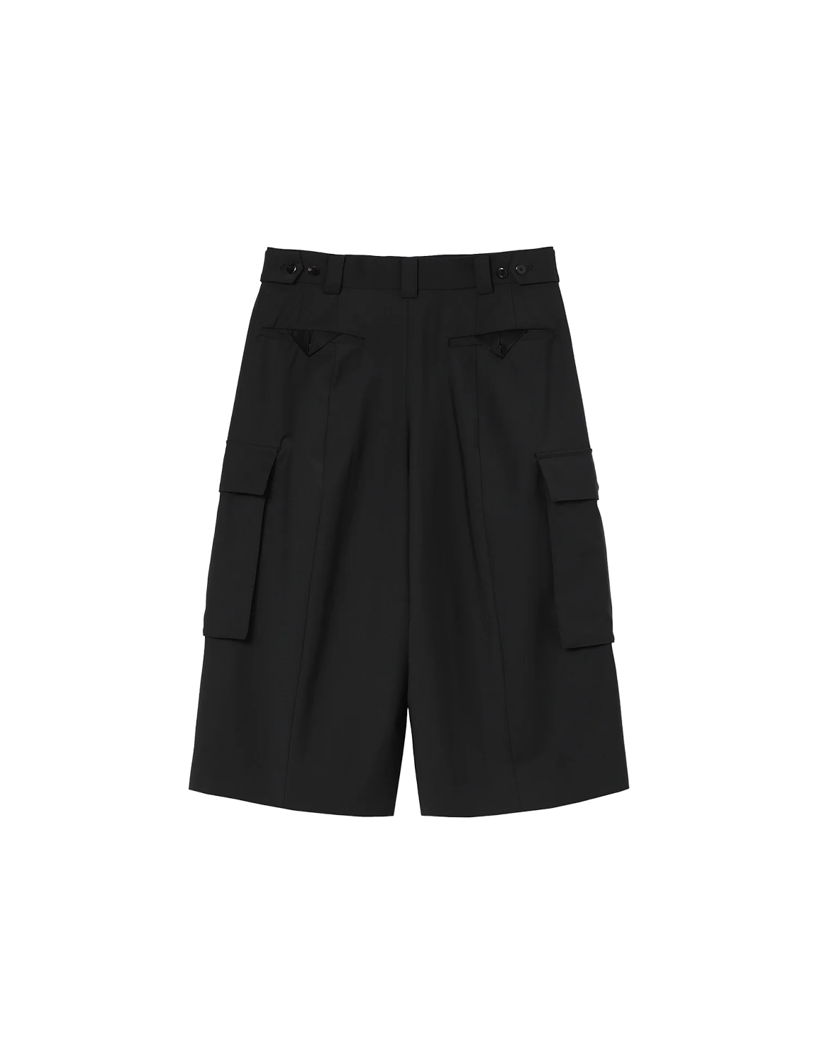 Wide Cargo Shorts / gray stripe