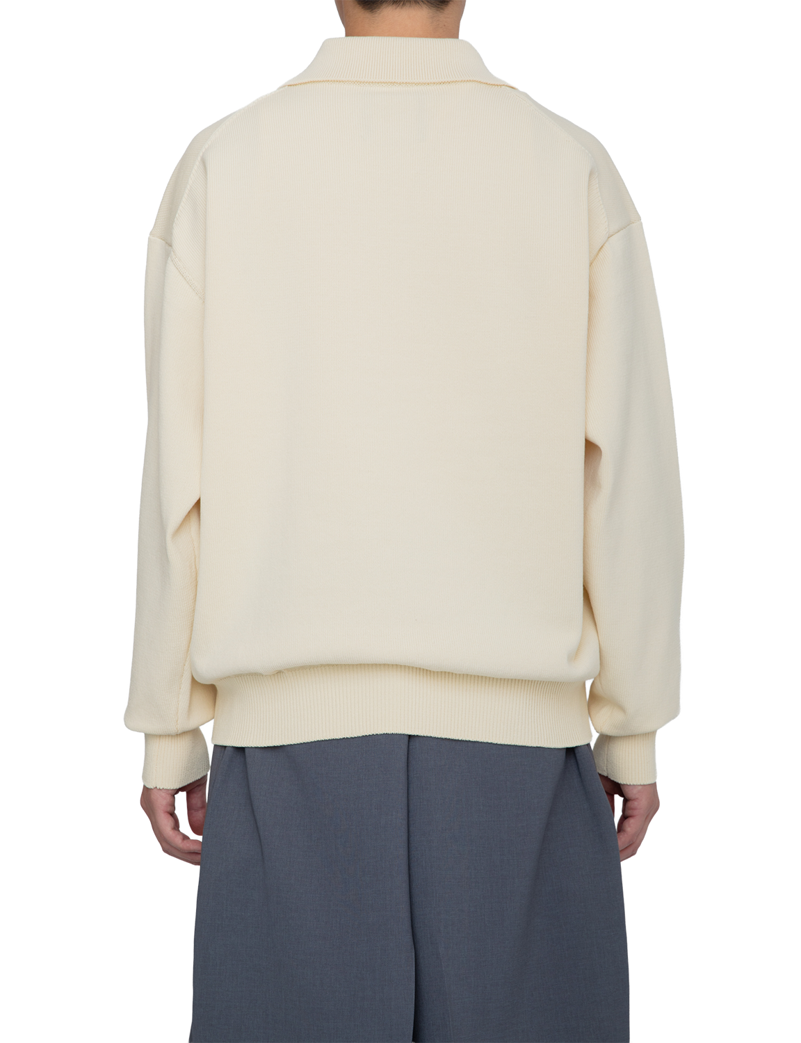 HEAVY KNIT POLO SWEATER