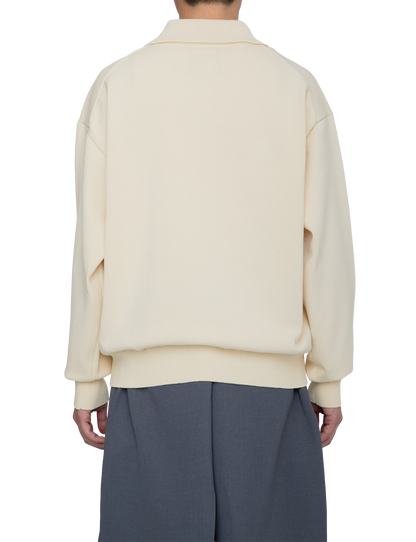 HEAVY KNIT POLO SWEATER