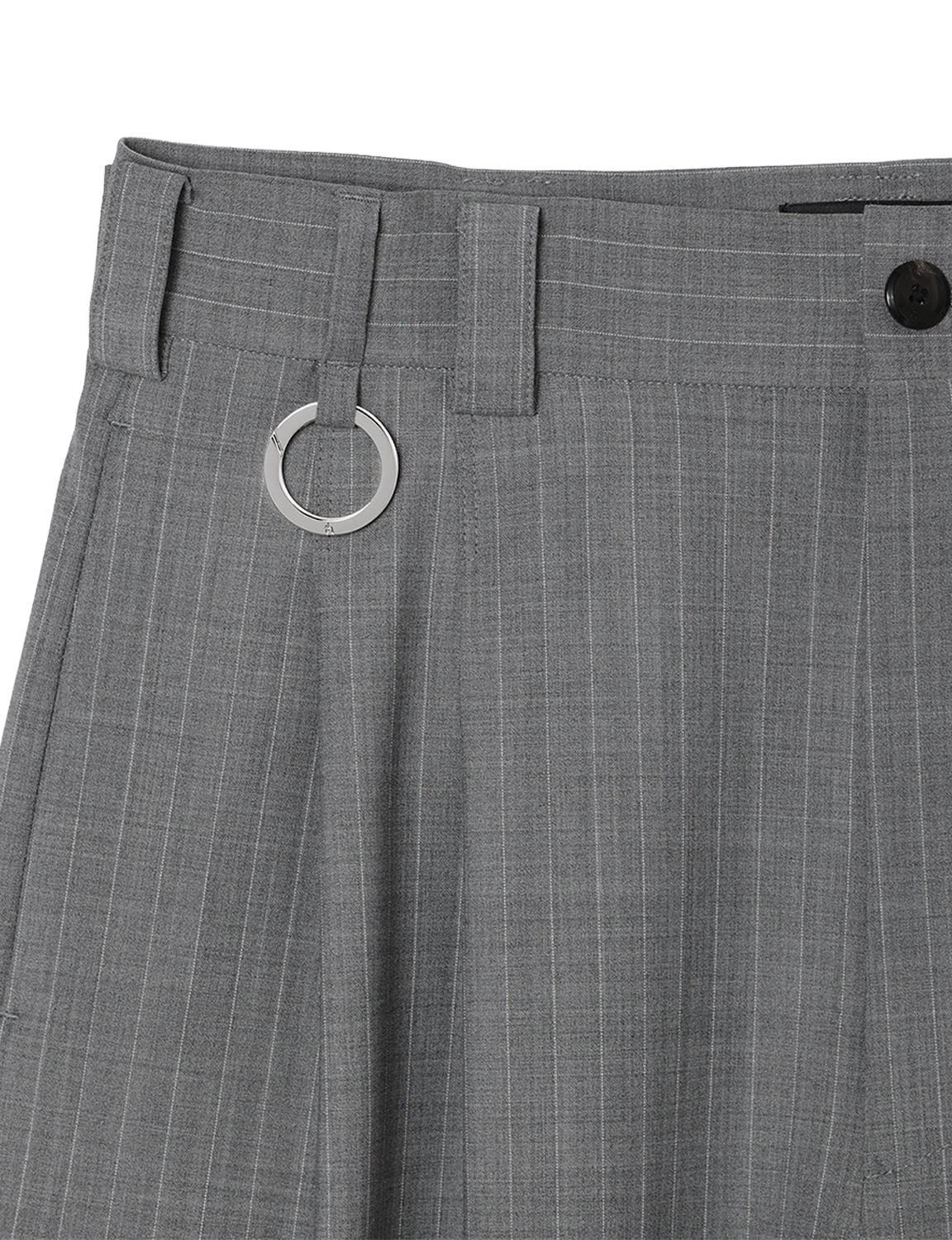 Wide Cargo Shorts / gray stripe