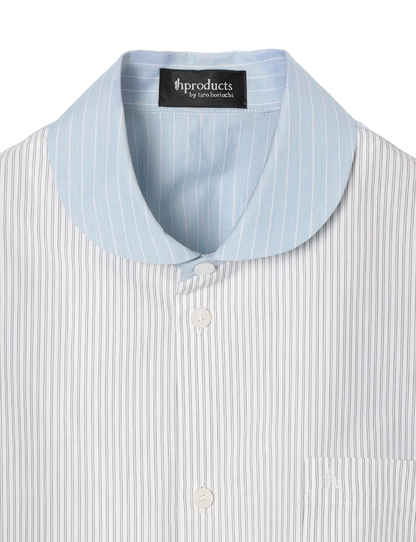 Flare Blouse / mix stripe