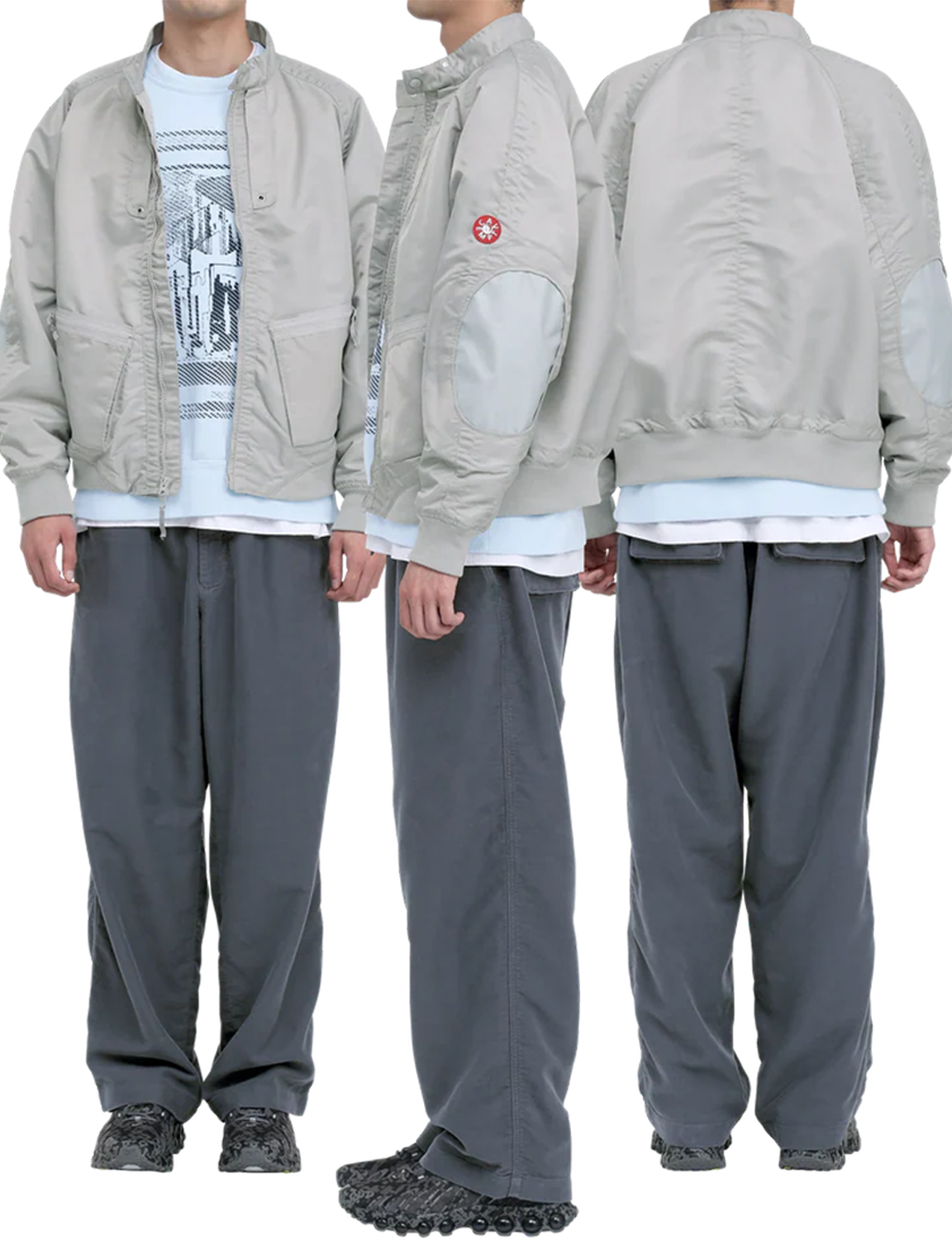 DESIGN NYLON ZIP JACKET