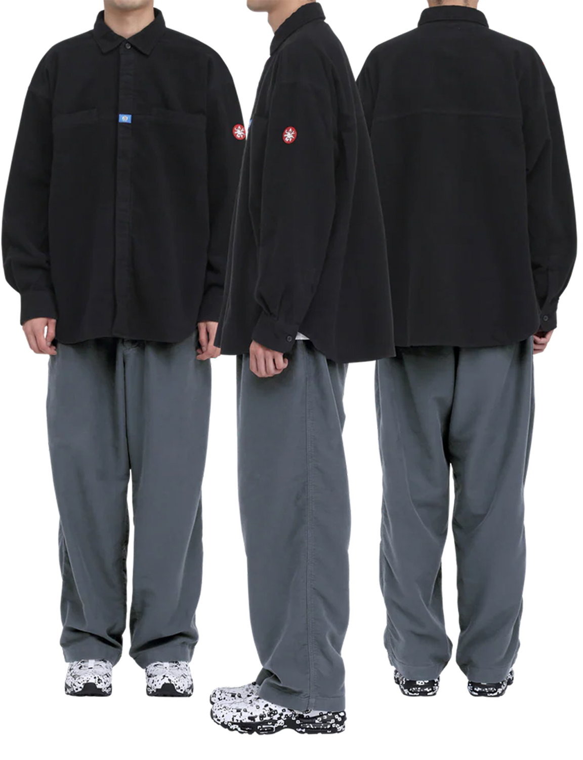 BRUSHED COTTON DESIGN BIG SHIRT