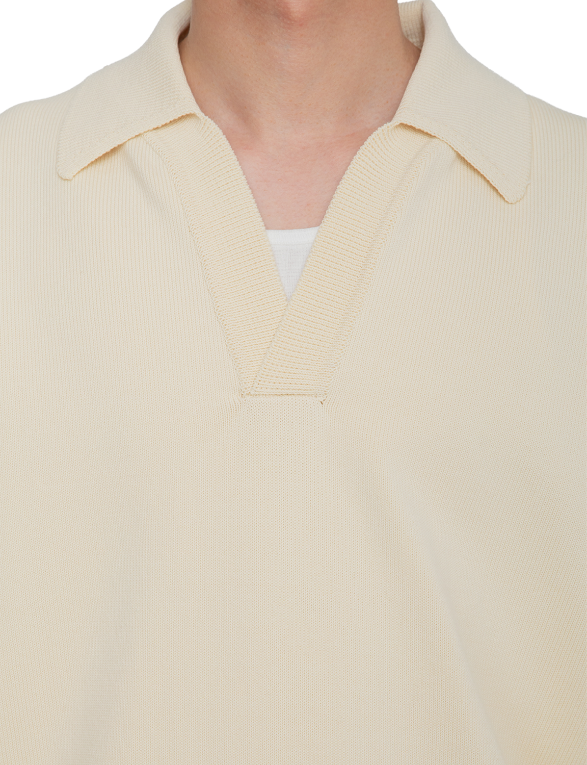 HEAVY KNIT POLO SWEATER