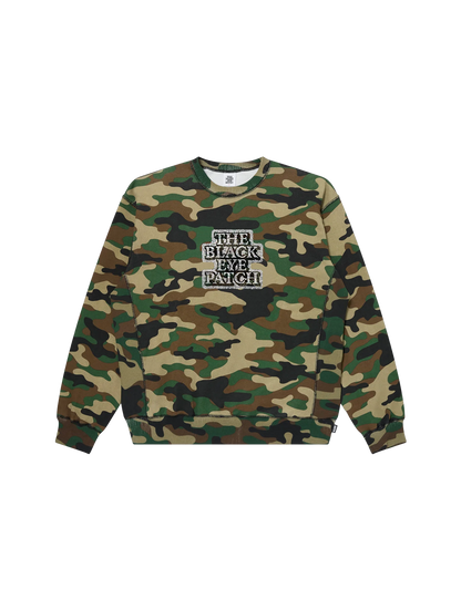 RHINESTONED OG LABEL CREW SWEAT